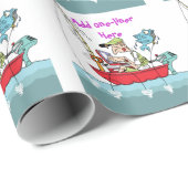 Grappig visgrappen geschenk gepersonaliseerd cadeaupapier (Rol Hoek)
