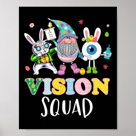 Grappig Visie Team Optometrie Optometrist Konijn P Poster (Voorkant)