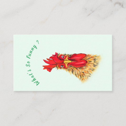 Grappig Visitekaartje met Happy Chickens Boerderij (Voorkant)