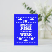 Grappig vissen briefkaart (Staand voorkant)