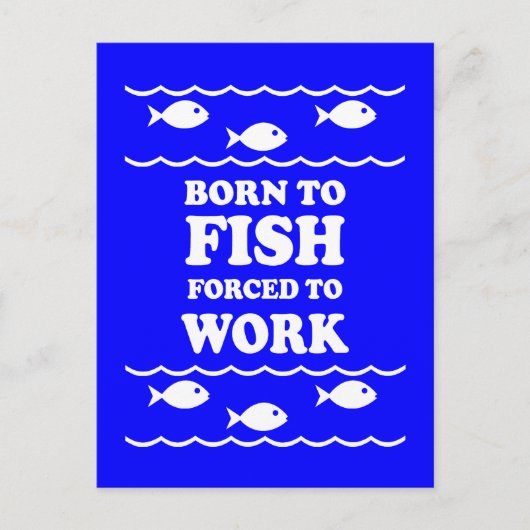 Grappig vissen briefkaart (Voorkant)