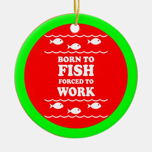 Grappig vissen keramisch ornament (Voorkant)