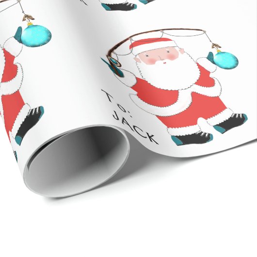 Grappig Vissen Kerstcadeau Inpakpapier (Rol Hoek)