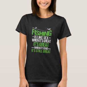Grappig Vissen Nieuwigheid Ontwerp Visser Volwasse T-shirt