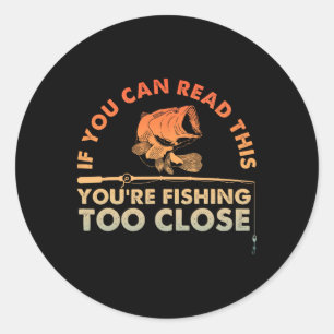 Grappig Vissen Ontwerp Voor Mannen Vrouwen Kindere Ronde Sticker