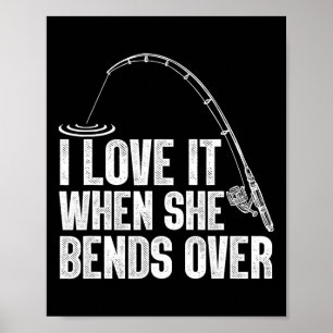 Grappig Vissen Ontwerp Voor Mannen Vrouwen Visser Poster