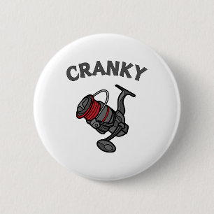 Grappig Vissen Reel Pun T-Shirt Voor Vissers  Ronde Button 5,7 Cm