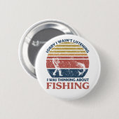 Grappig vissen ronde button 5,7 cm (Voorkant /achterkant)