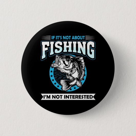 Grappig vissen ronde button 5,7 cm (Voorkant)