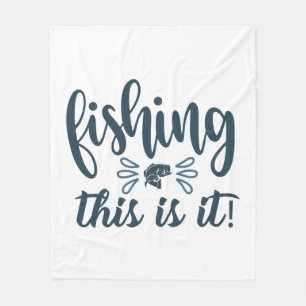 Grappig Vissen Shirt met slogan Fleece Deken