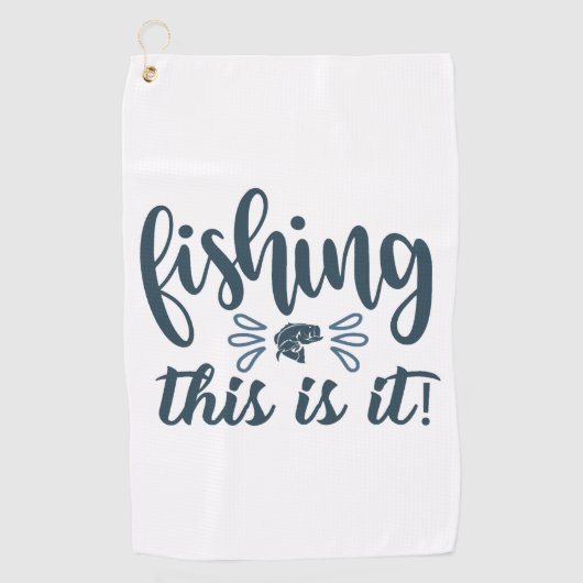 Grappig Vissen Shirt met slogan Golfhanddoek (Voorkant)