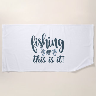 Grappig Vissen Shirt met slogan Strandlaken