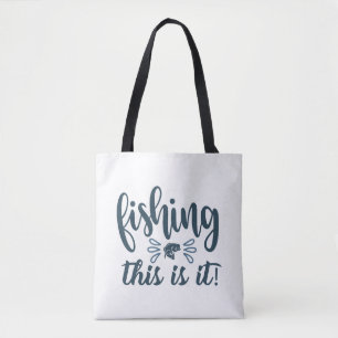 Grappig Vissen Shirt met slogan Tote Bag