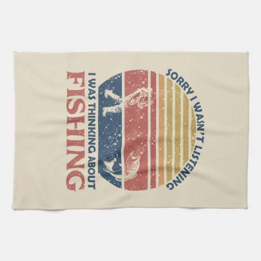 Grappig vissen theedoek (Horizontaal)