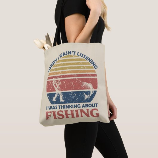 Grappig vissen tote bag (Dichtbij)