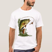 Grappig vissen van Reel Cool Pap T-shirt (Voorkant)