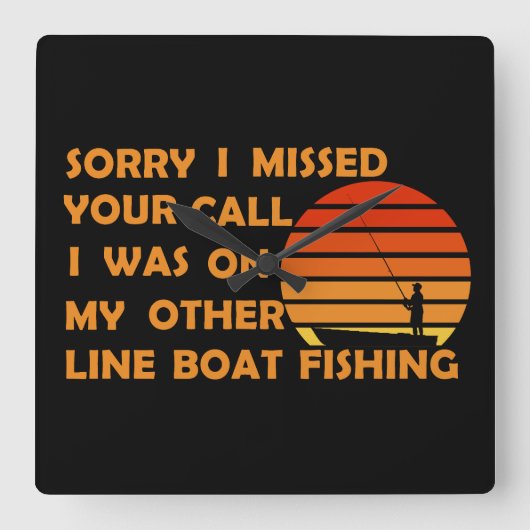 Grappig vissen vierkante klok (Voorkant)