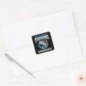 Grappig vissen vierkante sticker (Envelop)