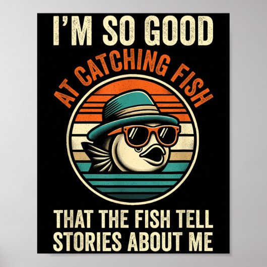 Grappig Vissend Vis Visser B gr Poster (Voorkant)