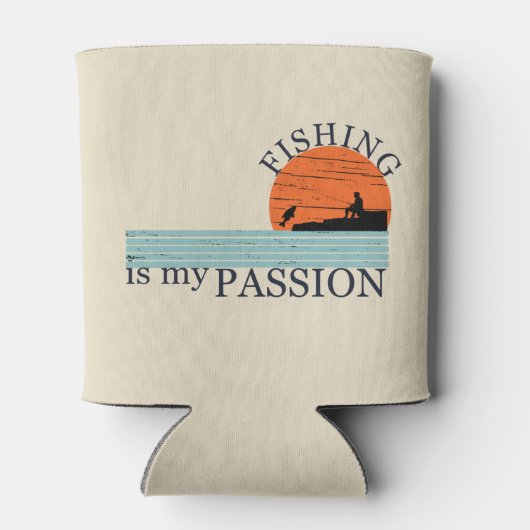 Grappig visserij gezegde blikjeskoeler (Achterkant)