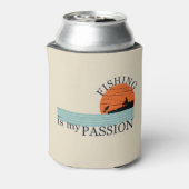 Grappig visserij gezegde blikjeskoeler (Blikje Achterkant)