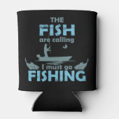 Grappig visserij gezegde blikjeskoeler (Achterkant)