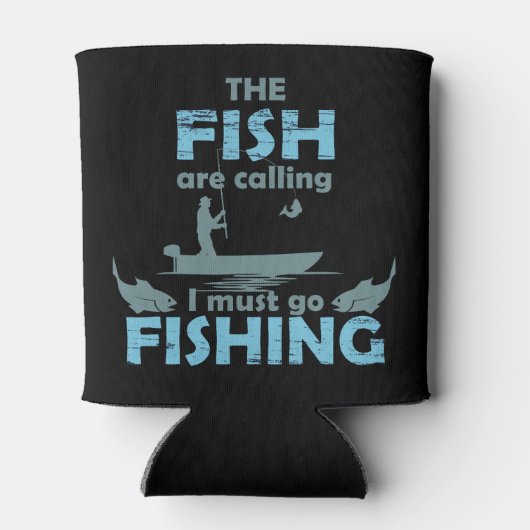 Grappig visserij gezegde blikjeskoeler (Achterkant)