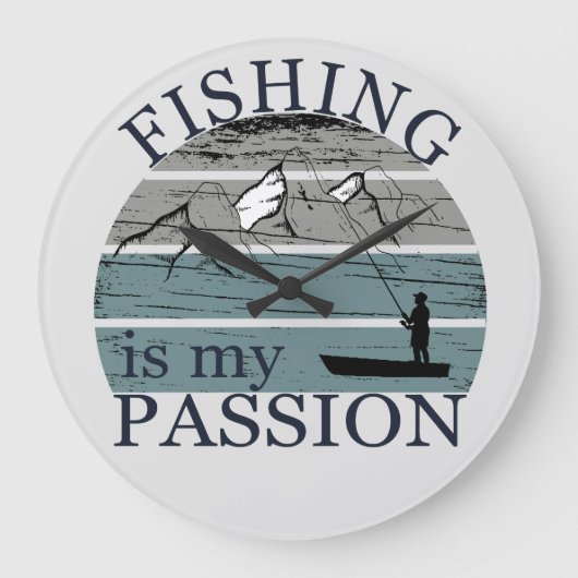 Grappig visserij gezegde grote klok (Voorkant)