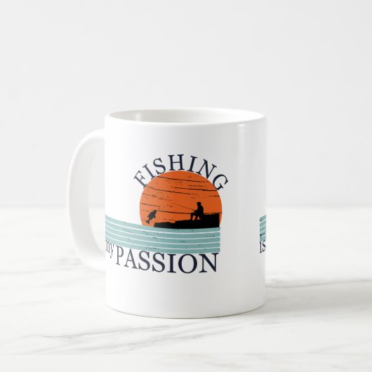 Grappig visserij gezegde koffiemok (Voorkant links)