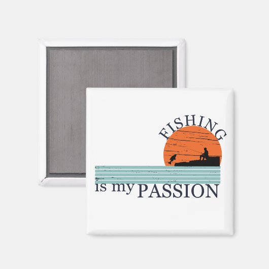 Grappig visserij gezegde magneet (Voorkant / Achterkant)