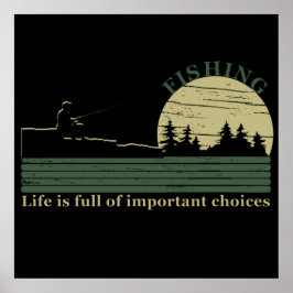 Grappig visserij gezegde poster
