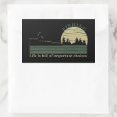 Grappig visserij gezegde rechthoekige sticker (Tas)