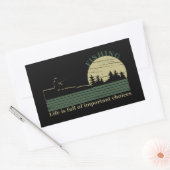 Grappig visserij gezegde rechthoekige sticker (Envelop)