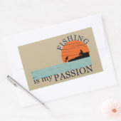 Grappig visserij gezegde rechthoekige sticker (Envelop)