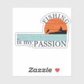 Grappig visserij gezegde sticker (Vel)