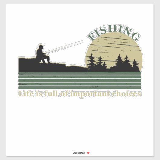 Grappig visserij gezegde sticker (Vel)