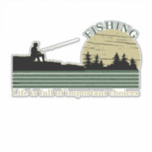 Grappig visserij gezegde sticker (Voorkant)