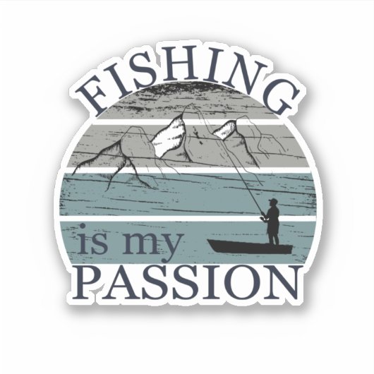 Grappig visserij gezegde sticker (Voorkant)