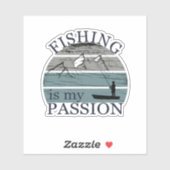 Grappig visserij gezegde sticker (Vel)