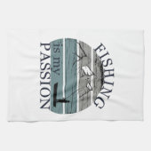 Grappig visserij gezegde theedoek (Horizontaal)