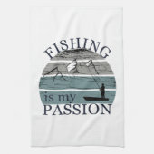 Grappig visserij gezegde theedoek (Verticaal)