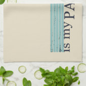 Grappig visserij gezegde theedoek (Gevouwen)