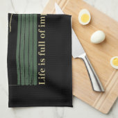 Grappig visserij gezegde theedoek (Quarter Fold)