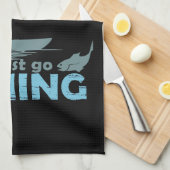 Grappig visserij gezegde theedoek (Quarter Fold)