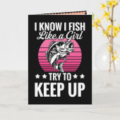 Grappig visserij thema kaart (Gele Bloem)