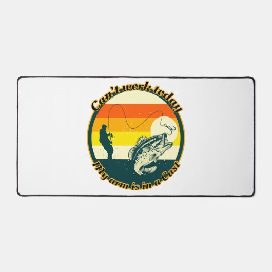 Grappig Vist kan niet werken vandaag mijn arm in e Bureaumat (Voorkant)