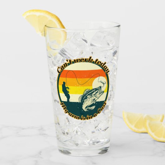 Grappig Vist kan niet werken vandaag mijn arm in e Glas (Voorkant ijs)