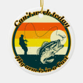 Grappig Vist kan niet werken vandaag mijn arm in e Keramisch Ornament (Voorkant)