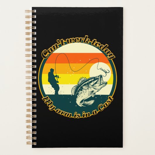 Grappig Vist kan niet werken vandaag mijn arm in e Planner (Voorkant)
