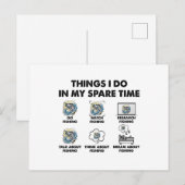 Grappig Vist Lover 6 dingen die ik in mijn vrije t Briefkaart (Voorkant / Achterkant)